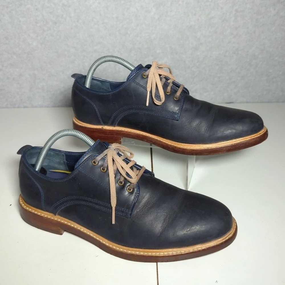 Cole Haan Tyler Grand Blue‎ Leather Oxford Shoes Size 9 Men's C25106 Preppy